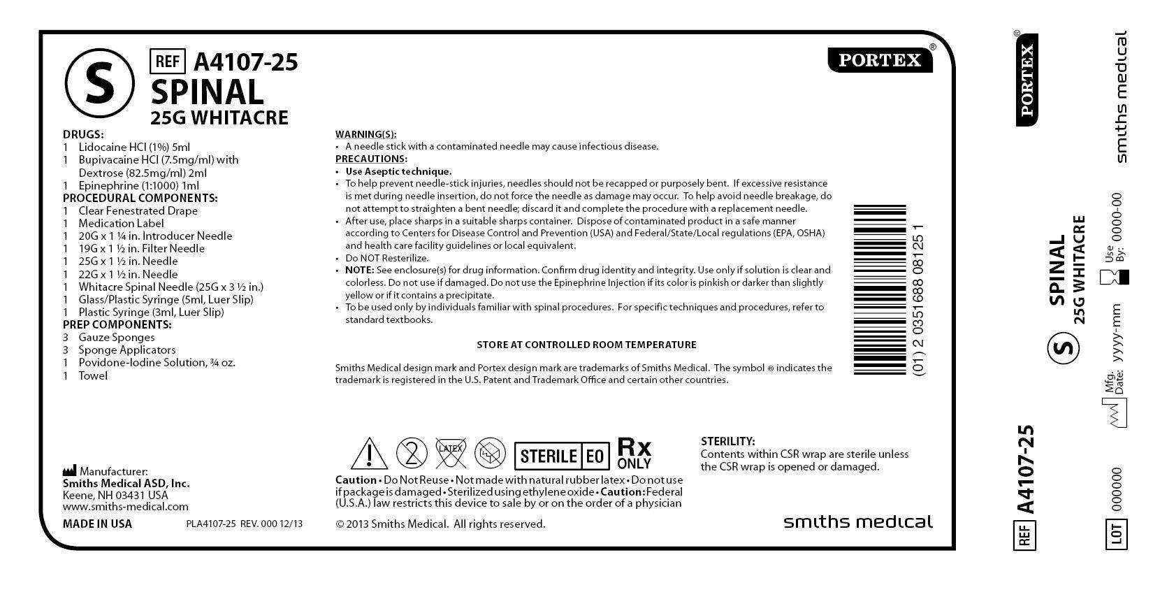 A4107-25 SPINAL 25G WHITACRE