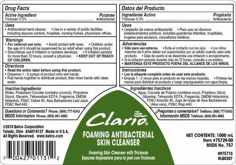 Clario Foaming Antibacterial Skin Cleanser