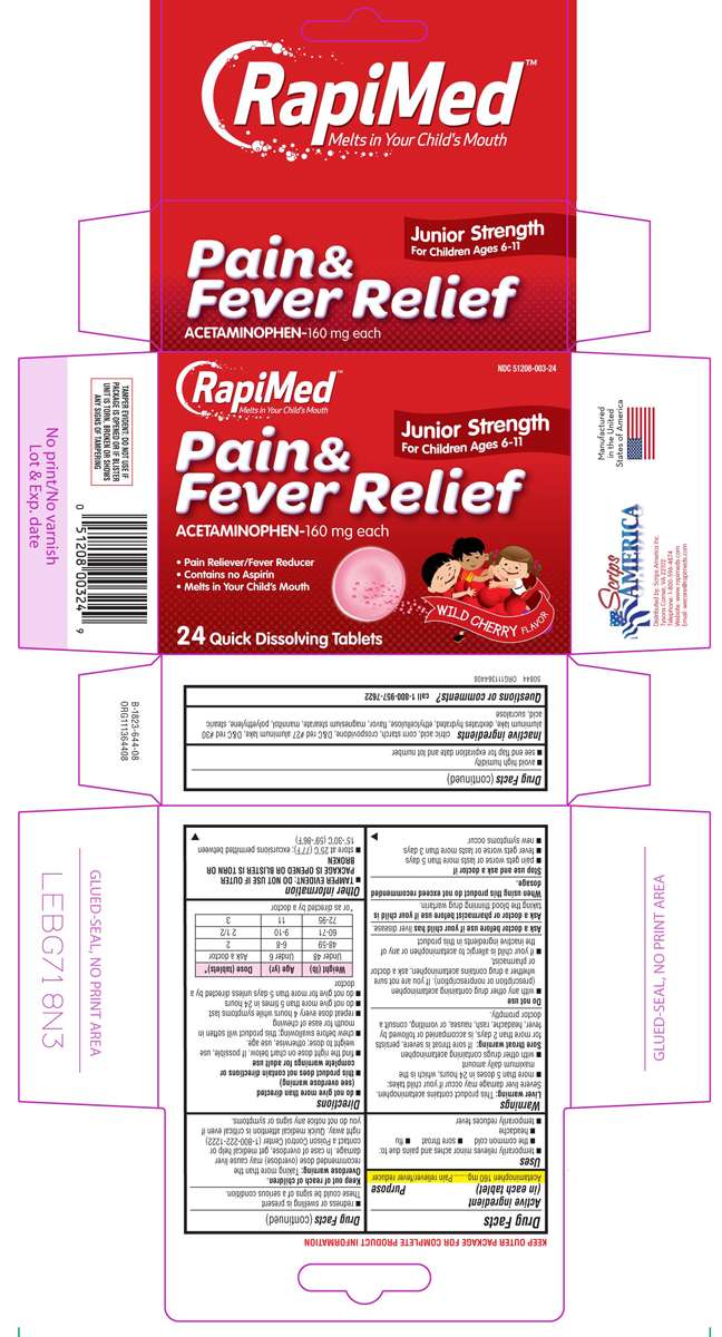 Junior Strength Pain and Fever Relief Wild Cherry