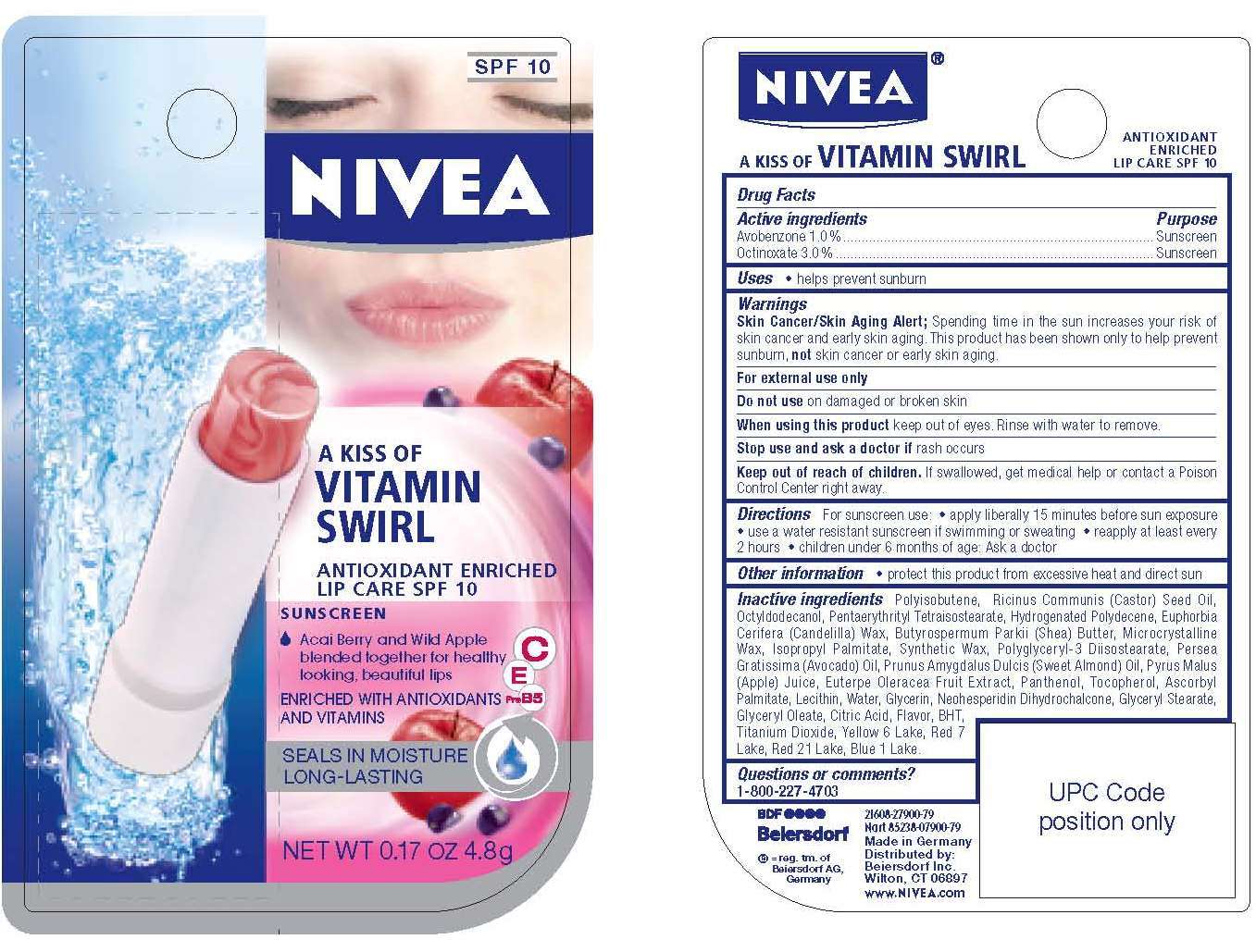Nivea A Kiss of Vitamin Swirl Antioxidant Enriched Lip Care