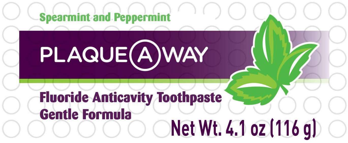 Spearmint and Peppermint PLAQUE A WAY Fluoride AnticavityGentle Formula