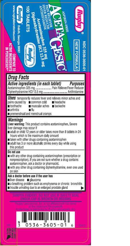 Acetaminophen and Diphenhydramine HCl