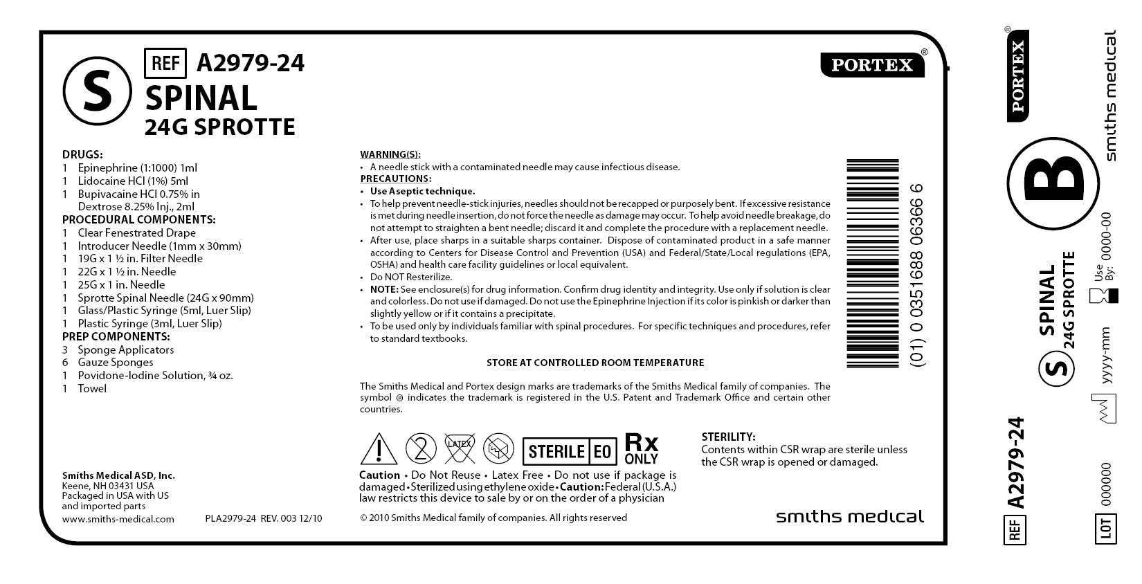 A2979-24 SPINAL 24G SPROTTE