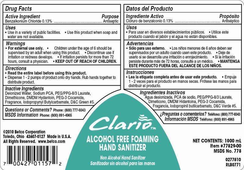 Clario Free Foaming Hand Sanitizer