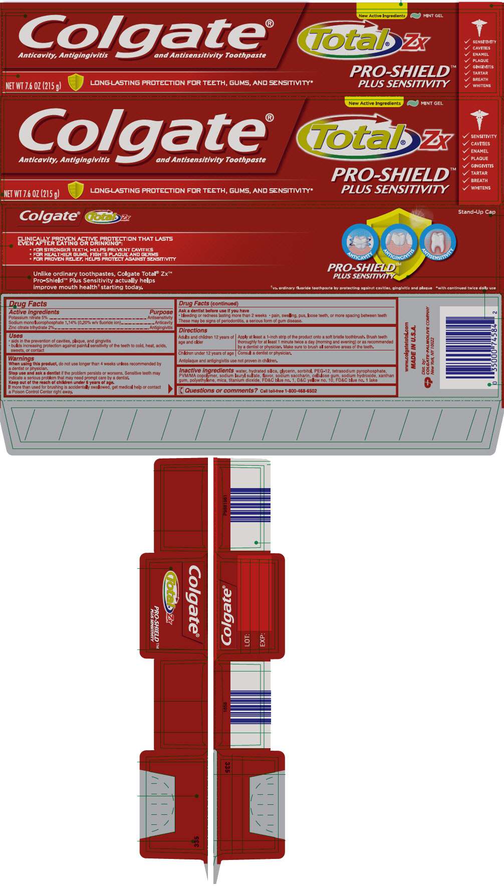 Colgate Total Zx Pro-Shield Plus Sensitive