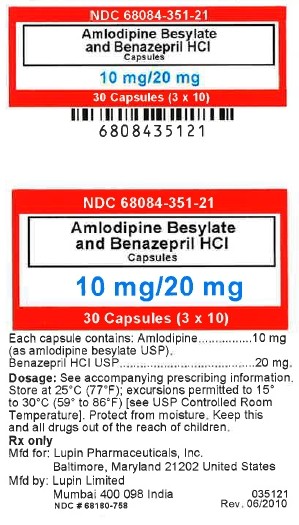 Amlodipine Besylate and Benazepril HCL