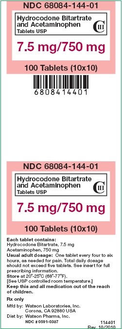 Hydrocodone Bitartrate and Acetaminophen