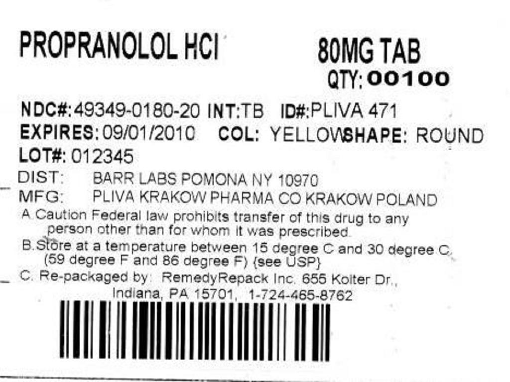 Propranolol Hydrochloride