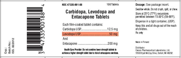 Carbidopa, levodopa and entacapone