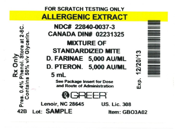 Allergenic Extracts Standardized Mite