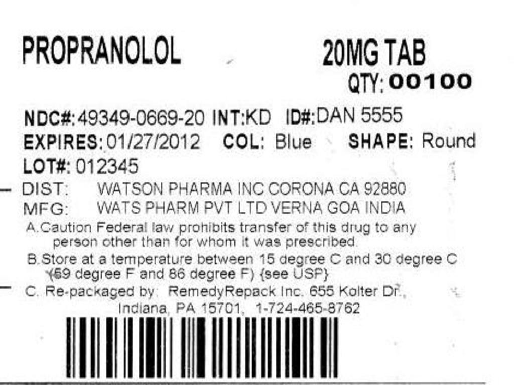 Propranolol Hydrochloride