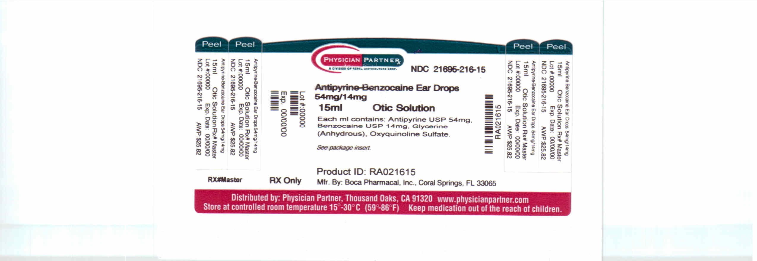 Antipyrine and Benzocaine