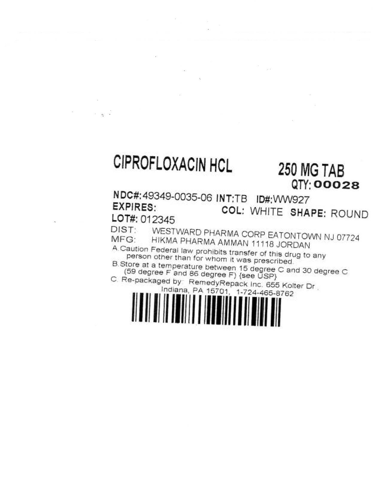 Ciprofloxacin Hydrochloride