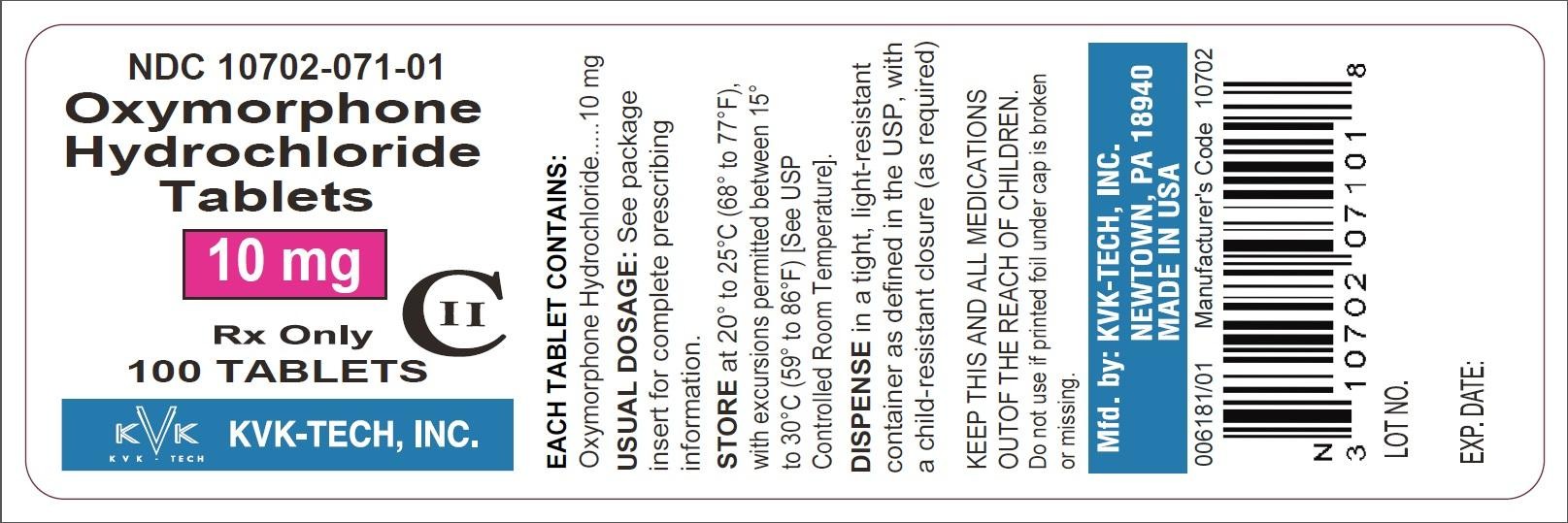 Oxymorphone Hydrochloride