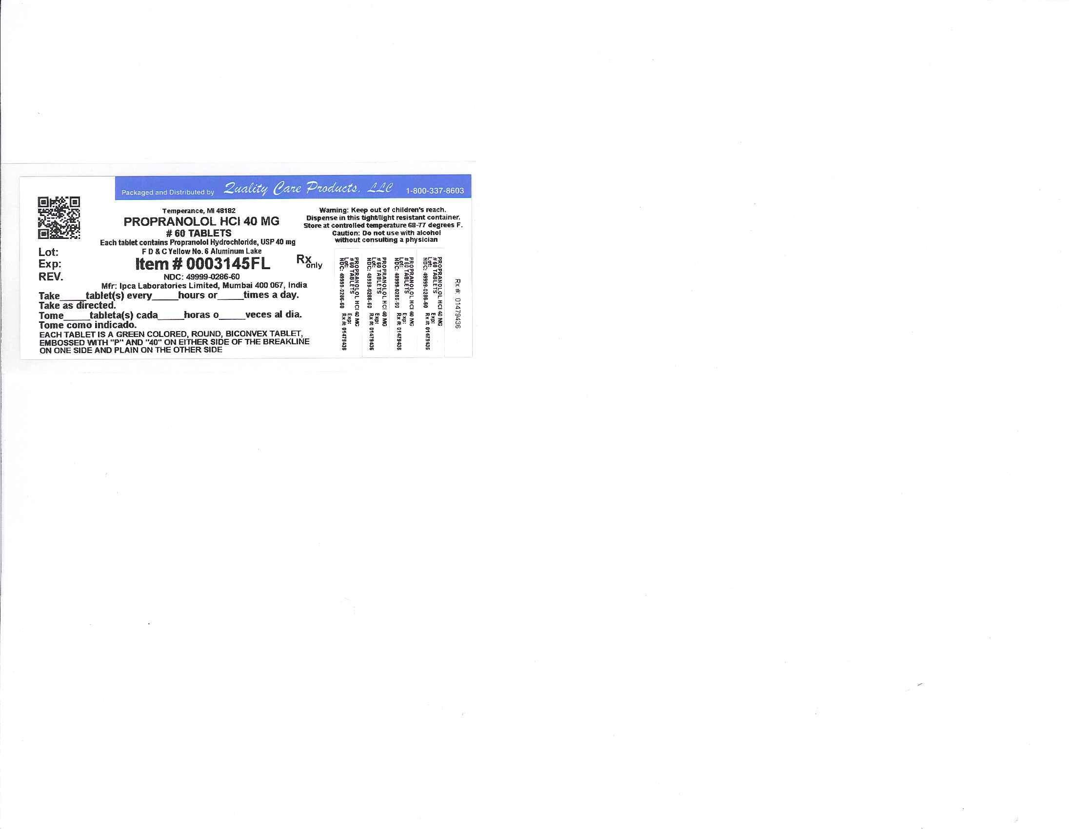 Propranolol Hydrochloride