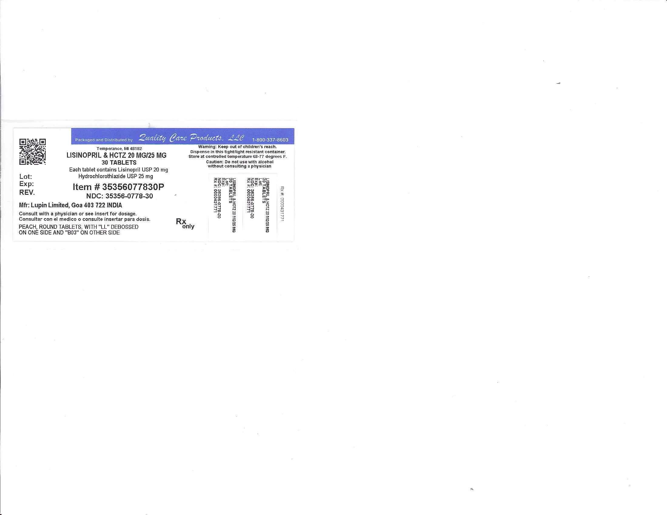 LISINOPRIL AND HYDROCHLOROTHIAZIDE