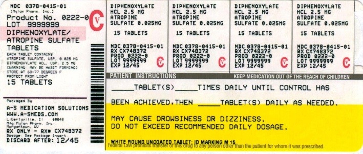 Diphenoxylate Hydrochloride and Atropine Sulfate