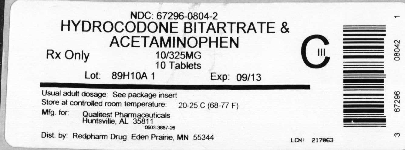 HYDROCODONE BITARTRATE AND ACETAMINOPHEN