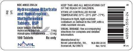 Hydrocodone Bitartrate and Homatropine Methylbromide