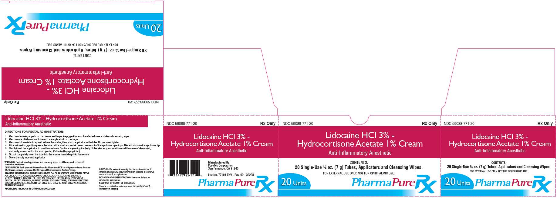 Lidocaine HCl  - Hydrocortisone Acetate