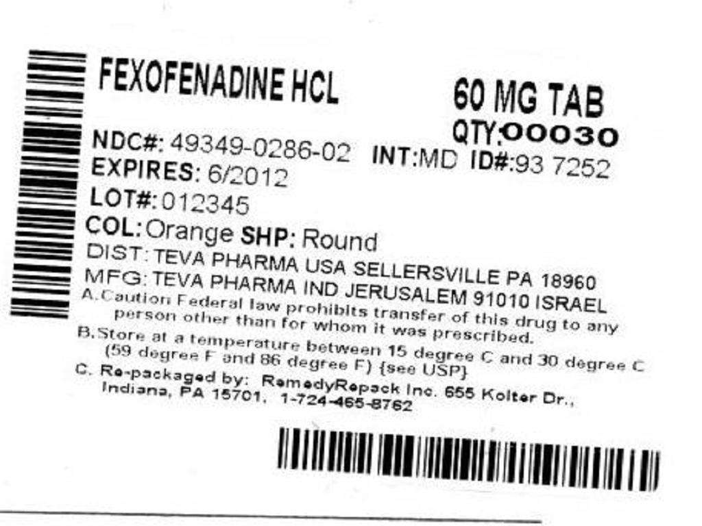 Fexofenadine Hydrochloride