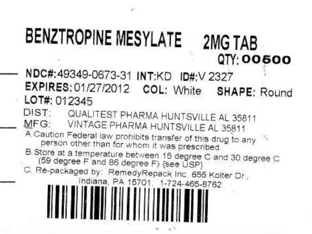 Benztropine Mesylate