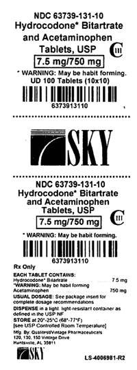 Hydrocodone Bitartrate And Acetaminophen