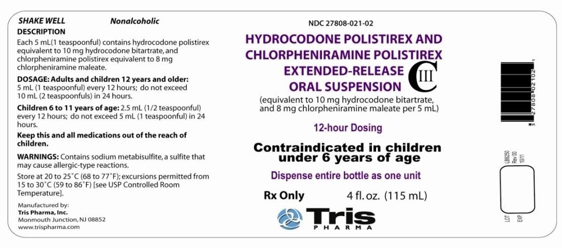 Hydrocodone Polistirex and Chlorpheniramine Polisitrex