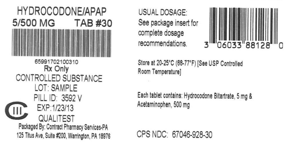 Hydrocodone Bitartrate And Acetaminophen