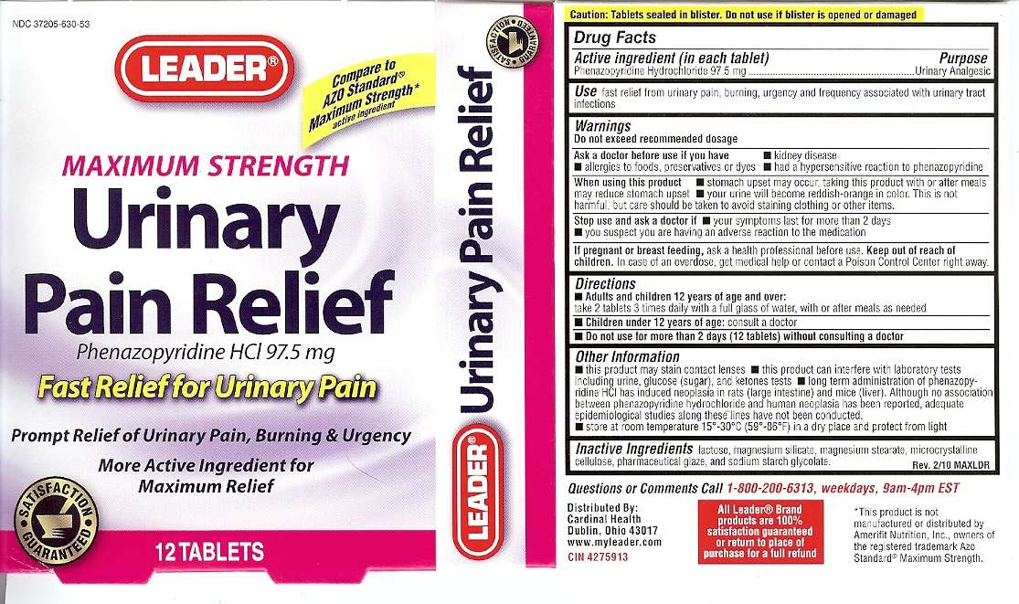 LEADER MAXIMUM STRENGHT URINARY PAIN RELIEF