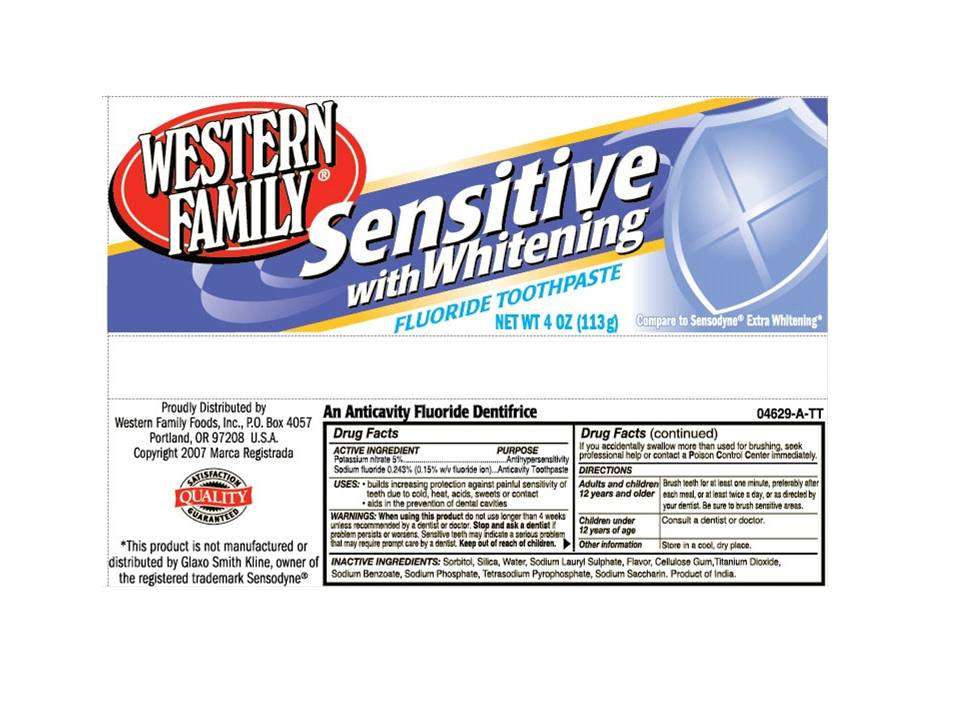 Western Family Sensitive Whitening Fluoride