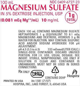 Magnesium Sulfate in Dextrose