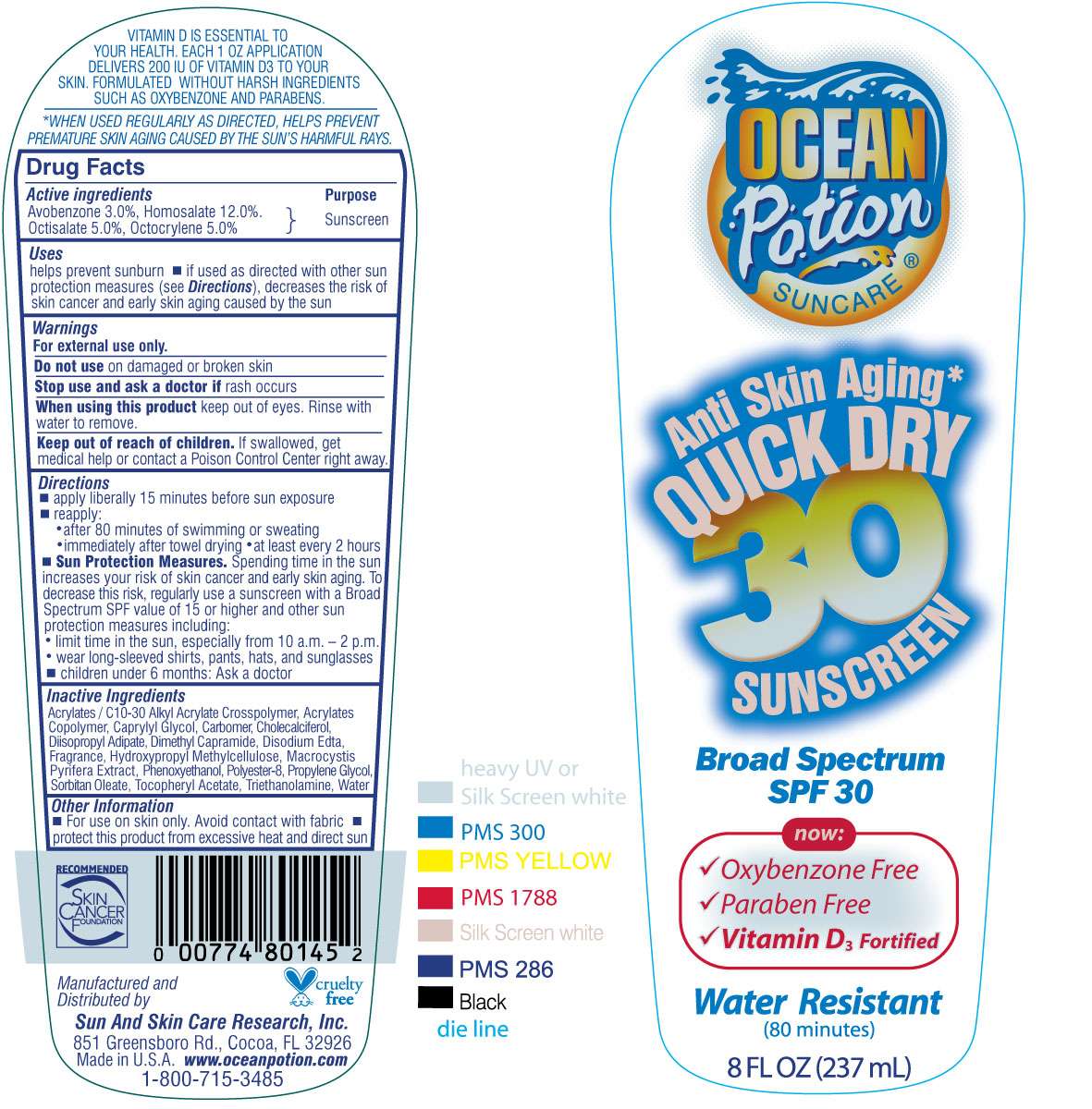 Ocean Potion Quick Dry 30 Sunscreen