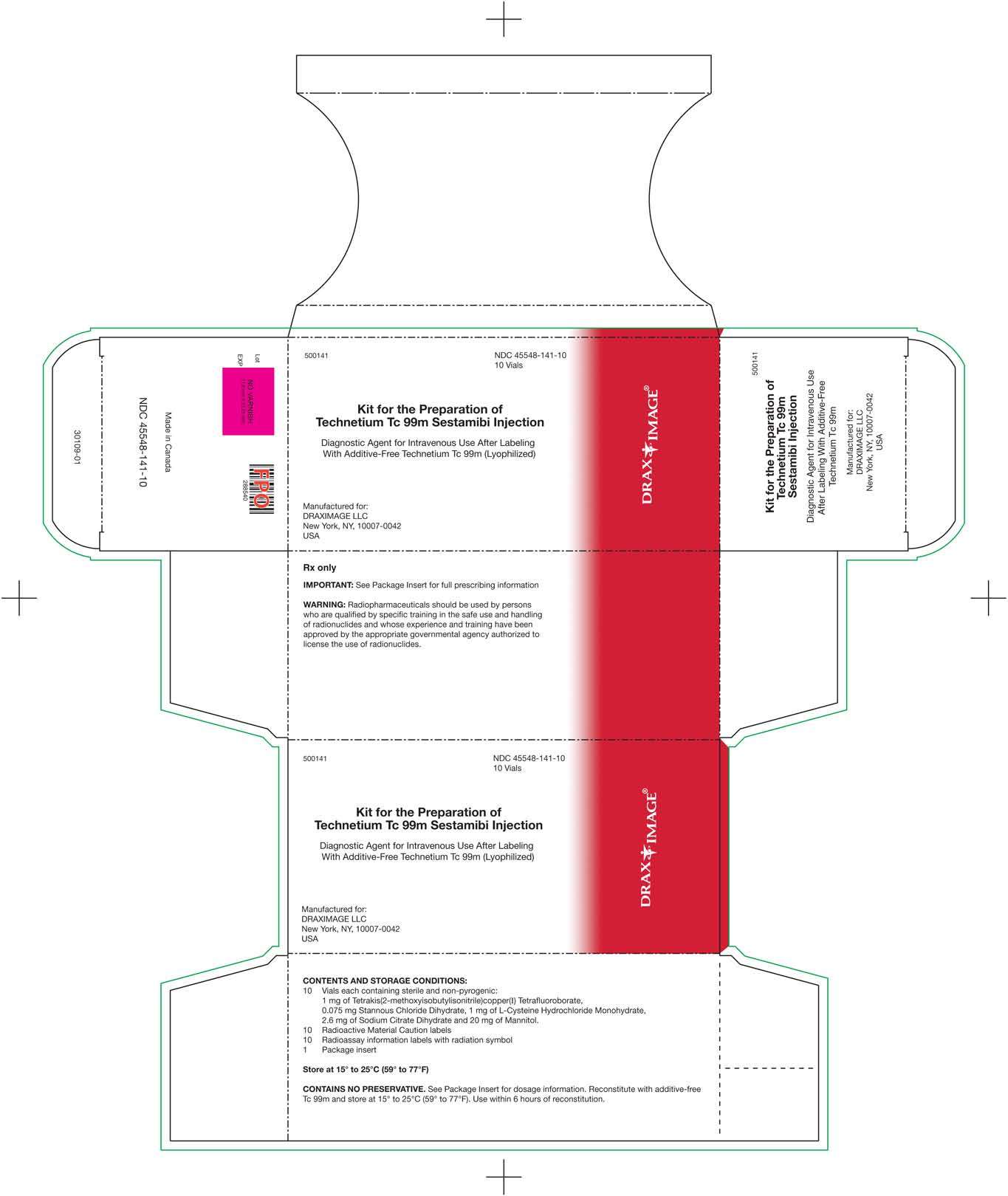 KIT FOR THE PREPARATION OF TECHNETIUM TC 99M SESTAMIBI