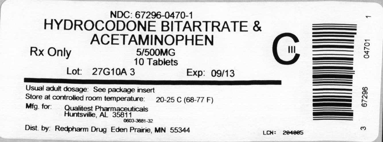 HYDROCODONE BITARTRATE AND ACETAMINOPHEN