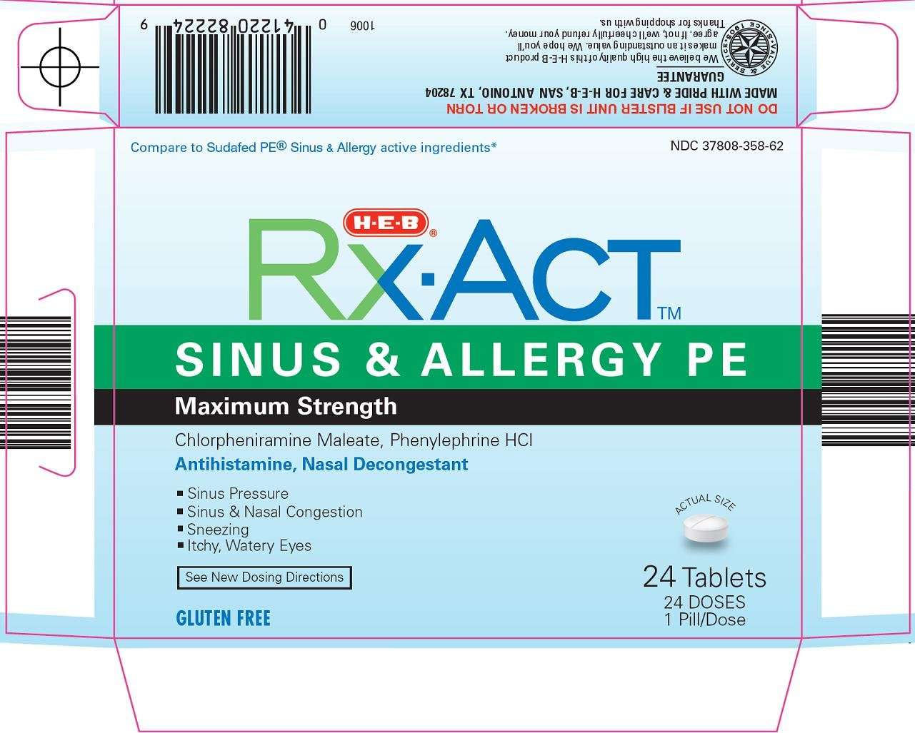 Rx Act sinus and allergy PE