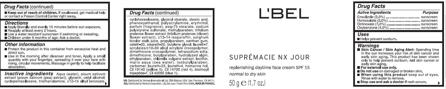 LBEL SUPREMACIE NX JOUR Replenishing Treatment Daytime Face SPF 15 Normal To Dry Skin