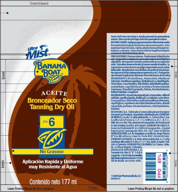Banana Boat Aceite Bronceador Seco Tanning Dry SPF 6