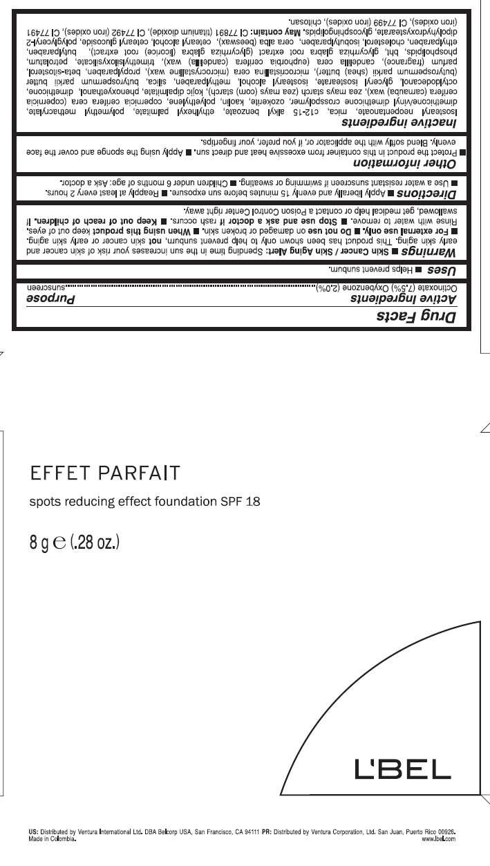 LBEL EFFET PARFAIT Spots Reducing Effect Foundation SPF 18 - OBSCURE 8C