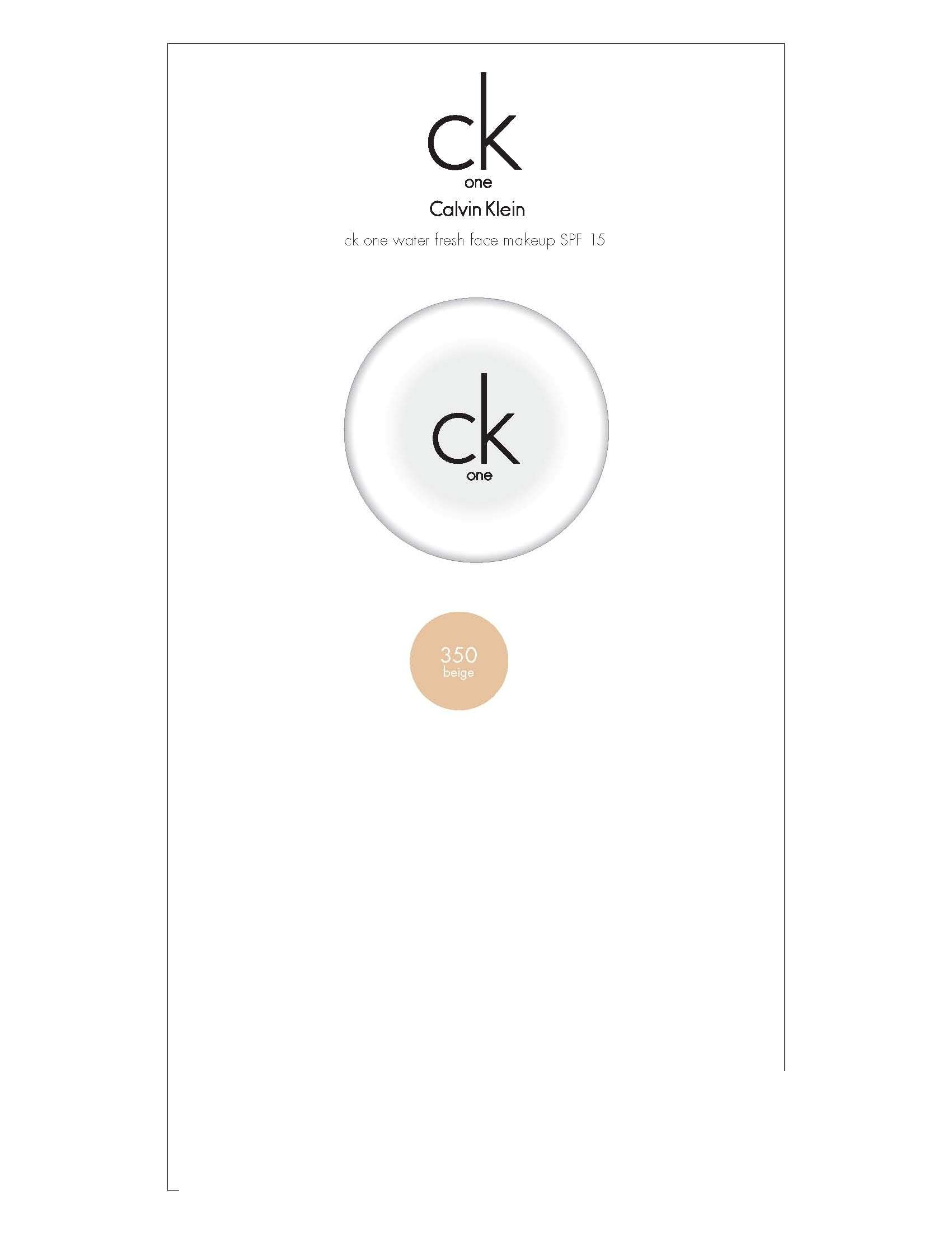 ck one waterfresh face makeup spf 15