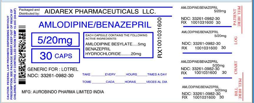 Amlodipine Besylate and Benazepril Hydrochloride