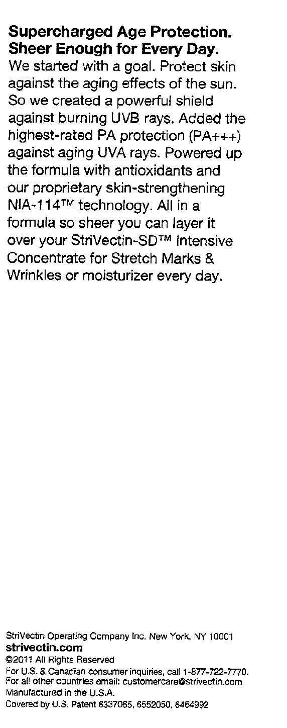 StriVectin-SH NIA-114 UVA UVB Shields SPF 30