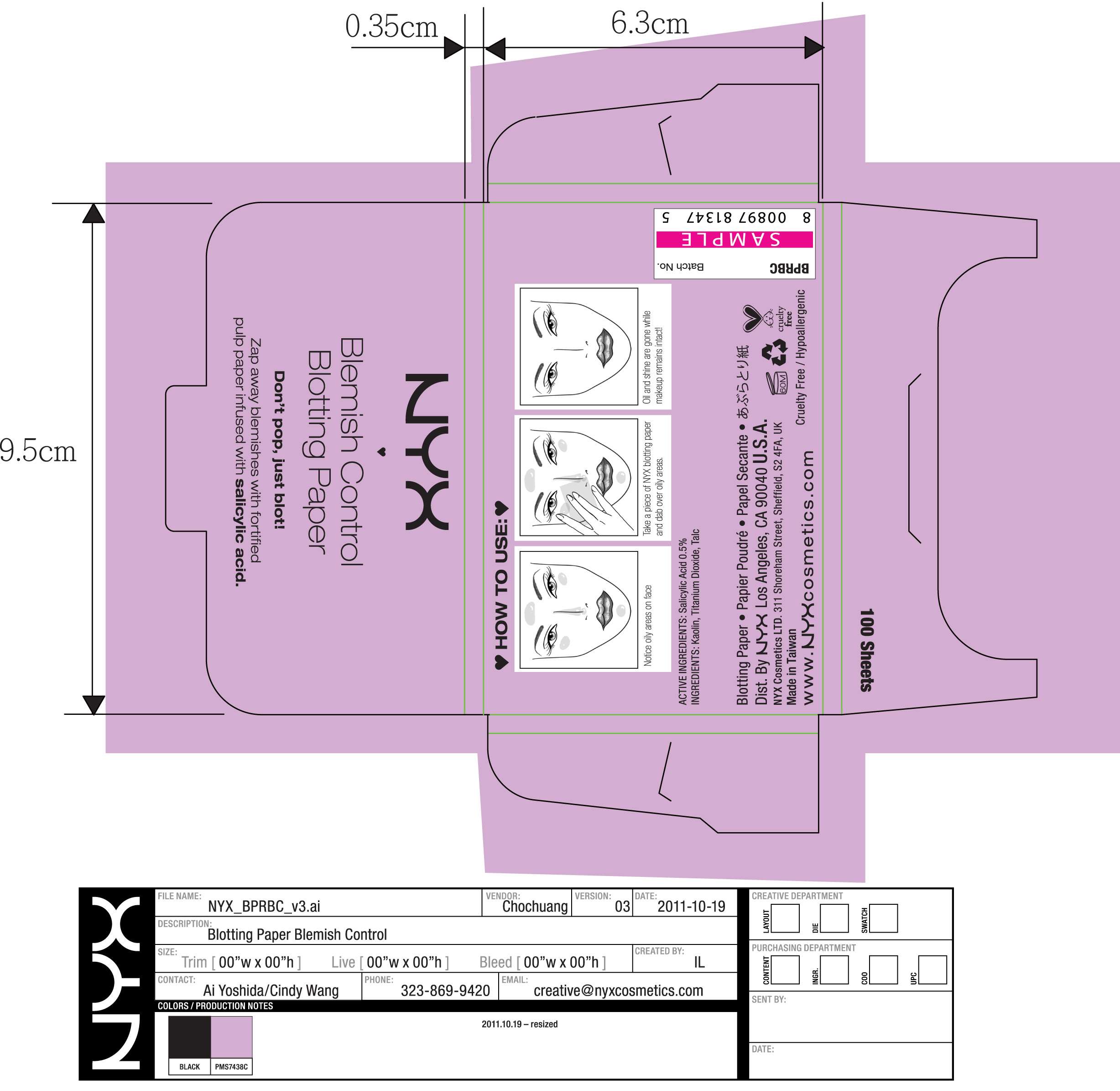 Blemish Control Blotting Paper