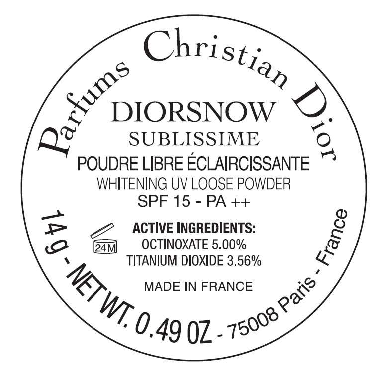 DiorSnow White Reveal UV Shield Loose Powder Snowy White  001