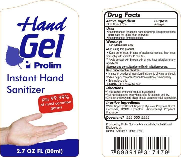 Hand Gel Prolim Instant Hand Sanitizer