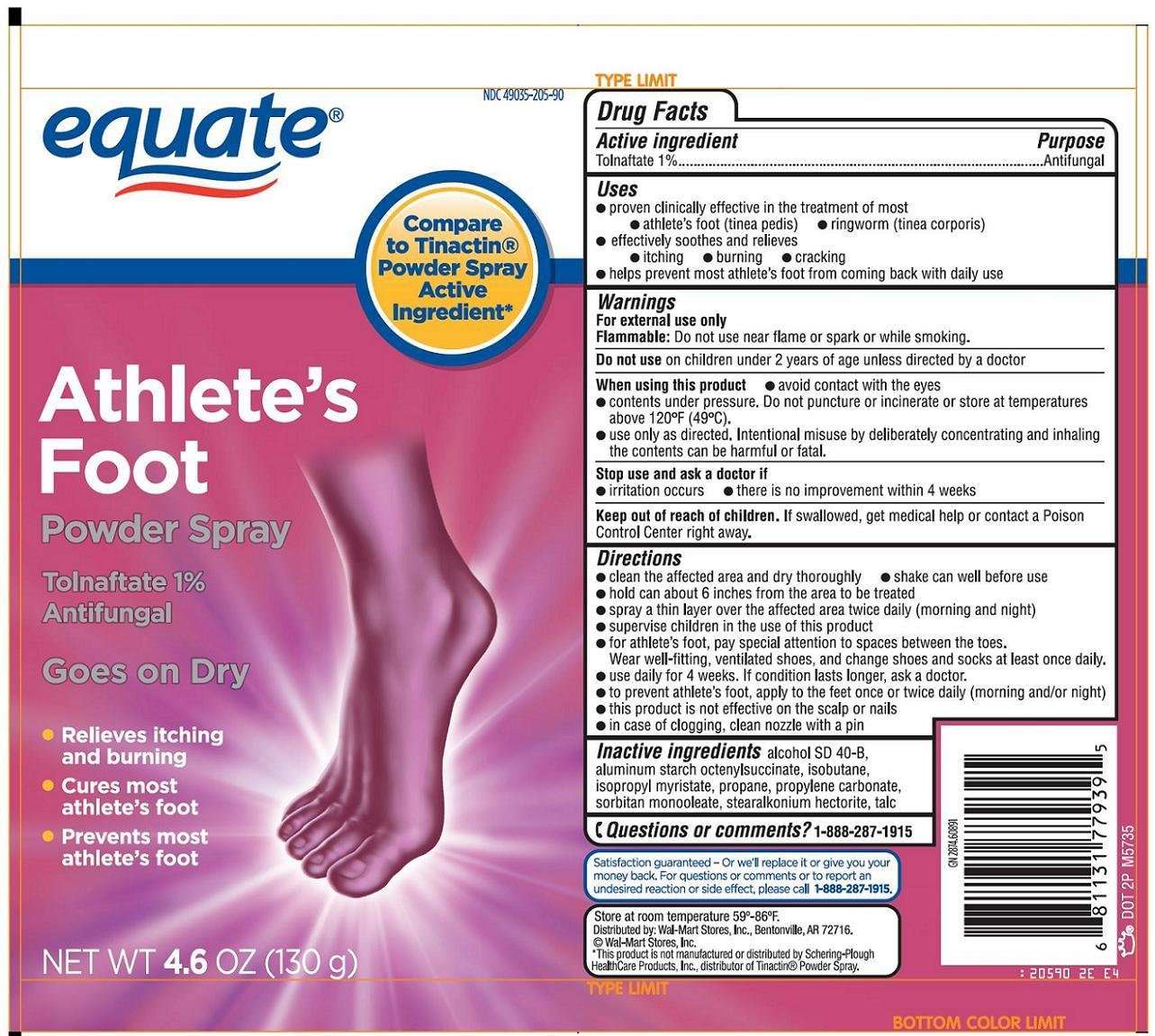 equate athletes foot
