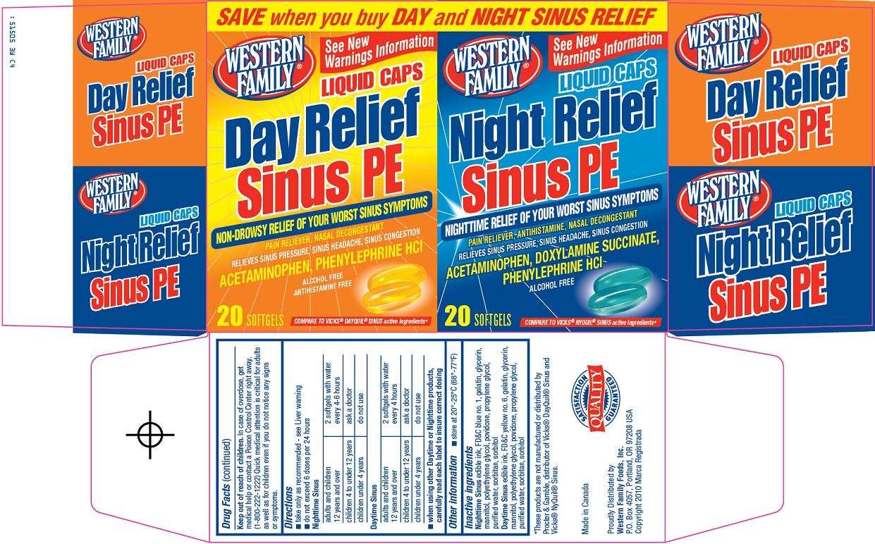 day relief night relief sinus pe