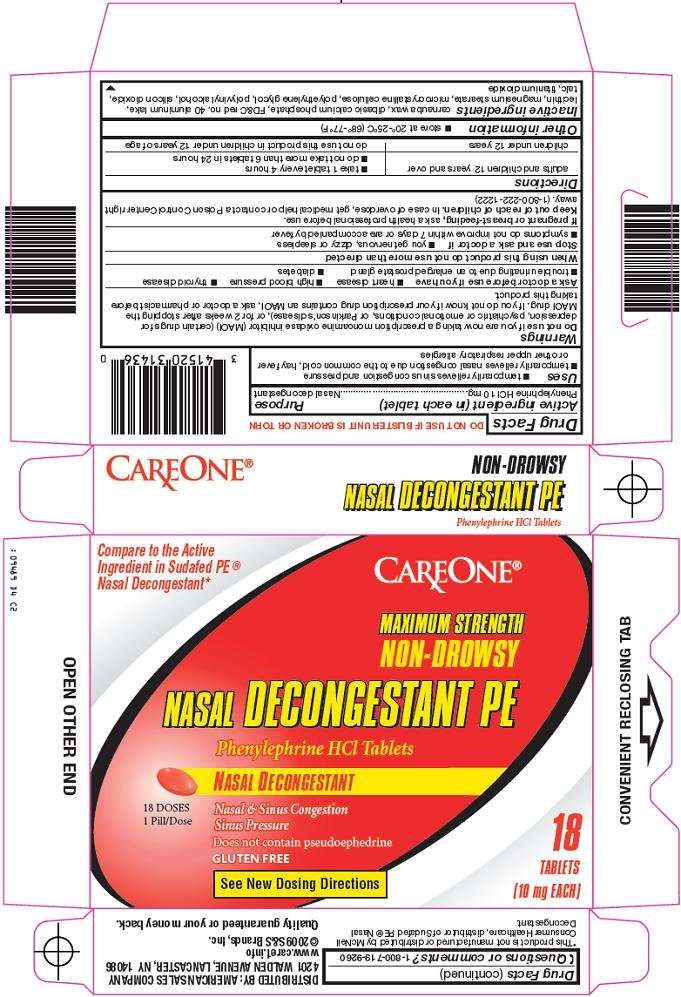 care one nasal decongestant pe