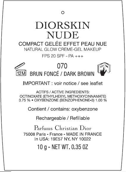 Diorskin Nude Natural Glow Makeup 070 Dark Brown