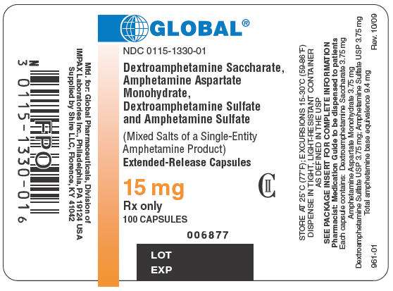 Dextroamphetamine Saccharate, Amphetamine Aspartate, Dextroamphetamine Sulfate and Amphetamine Sulfate